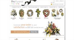 Desktop Screenshot of profuneralflowers.com