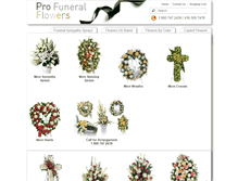 Tablet Screenshot of profuneralflowers.com